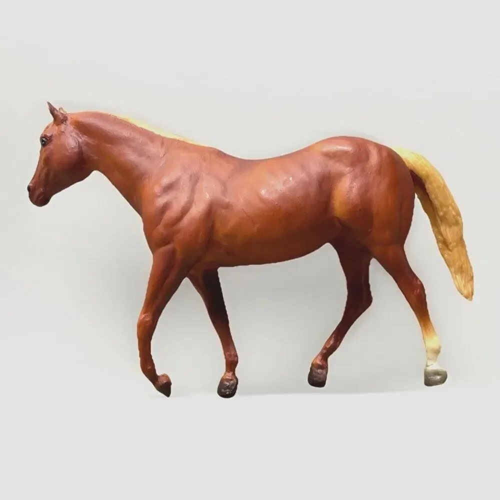 Vintage Breyer Quarter Horse Mare #227 Sorrel Stock Realistic Western 80s Rustic